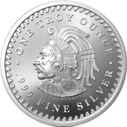 1 OZ SILVER ROUND AZTEC CALENDAR