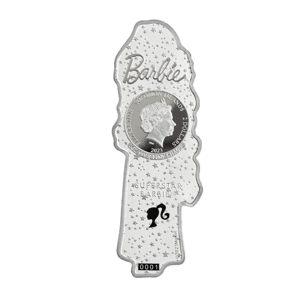 2023 1 oz Superstar Barbie Silver .9999 Fine Coin (Box)
