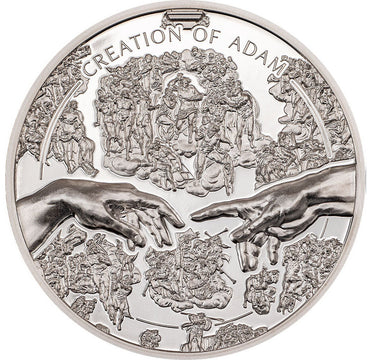 2023 1 oz Creation of Adam Ultra High-Relief Proof Silver Coin