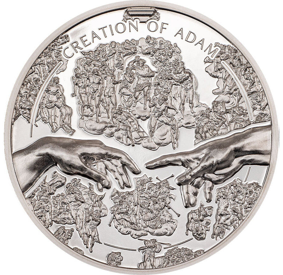2023 1 oz Creation of Adam Ultra High-Relief Proof Silver Coin