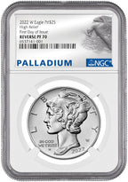 2022-W Palladium Reverse Proof Silver FDOI NGC PF70