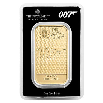 1 oz British James Bond Diamonds Are Forever Bar New w/ Assay