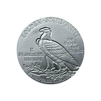 1/2 OZ SILVER ROUND INCUSE INDIAN DESIGN GOLDEN STATE MINT