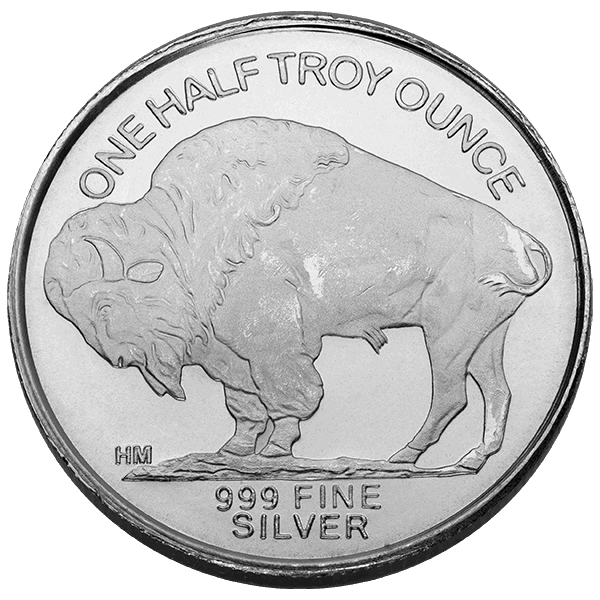 1/2 OZ SILVER ROUND BUFFALO