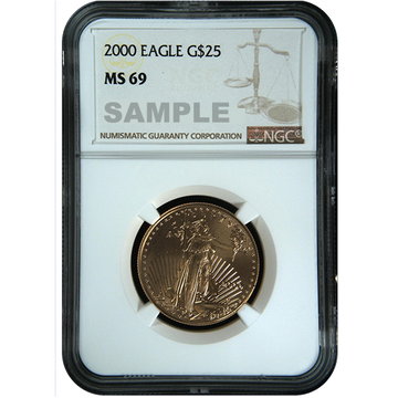 2000 1/2 OZ AMERICAN GOLD EAGLE NGC69