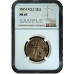 2000 1/2 OZ AMERICAN GOLD EAGLE NGC69