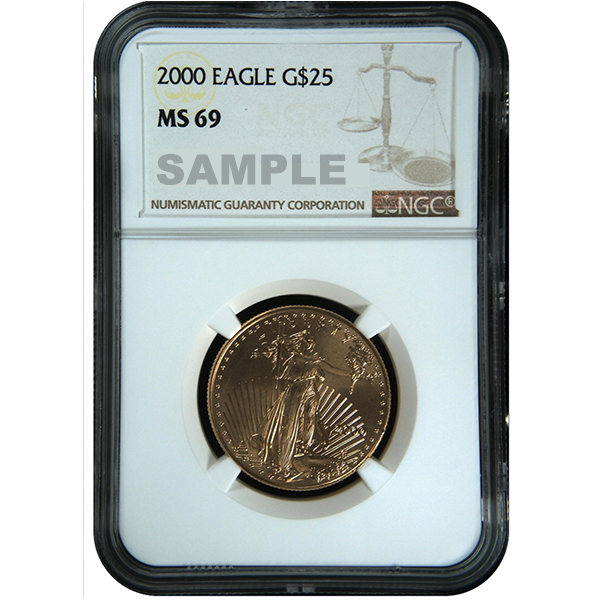 2000 1/2 OZ AMERICAN GOLD EAGLE NGC69