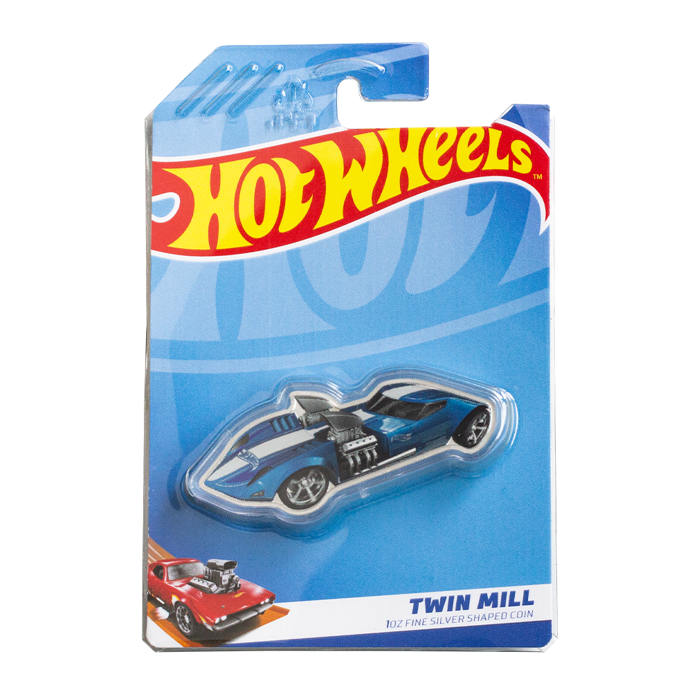 1 oz PAMP Suisse Silver 2023 Hot Wheels Twin Mill™ Colored Coin $2