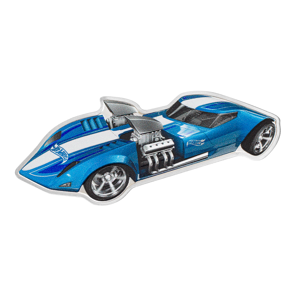 1 oz PAMP Suisse Silver 2023 Hot Wheels Twin Mill™ Colored Coin $2