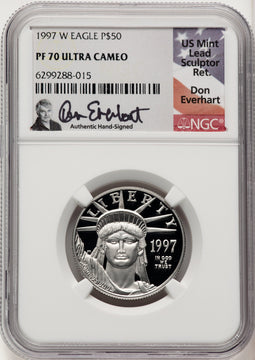 1997-W Platinum American Eagle 4-Coin Set NGC PF70 Everhart