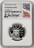 1997-W Platinum American Eagle 4-Coin Set NGC PF70 Everhart