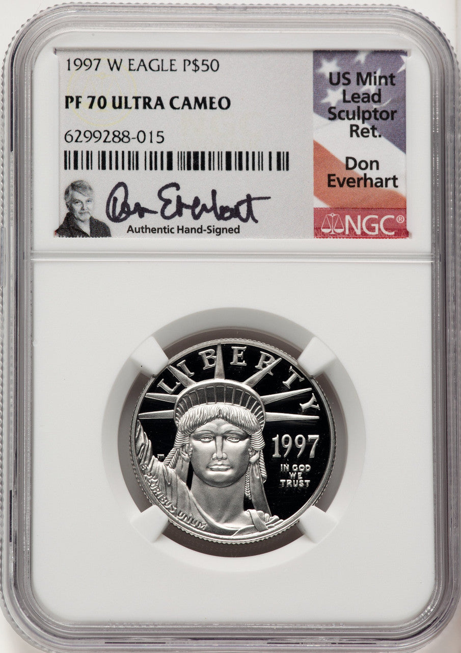 1997-W Platinum American Eagle 4-Coin Set NGC PF70 Everhart