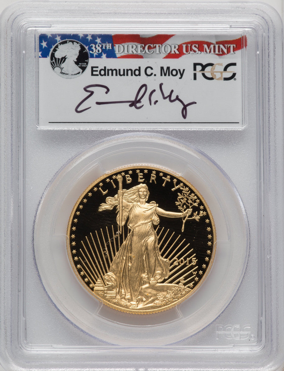 2015-W Gold American Eagle 4-Coin Set FDI PCGS PR70 Moy Signed