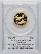 2015-W Gold American Eagle 4-Coin Set FDI PCGS PR70 Moy Signed