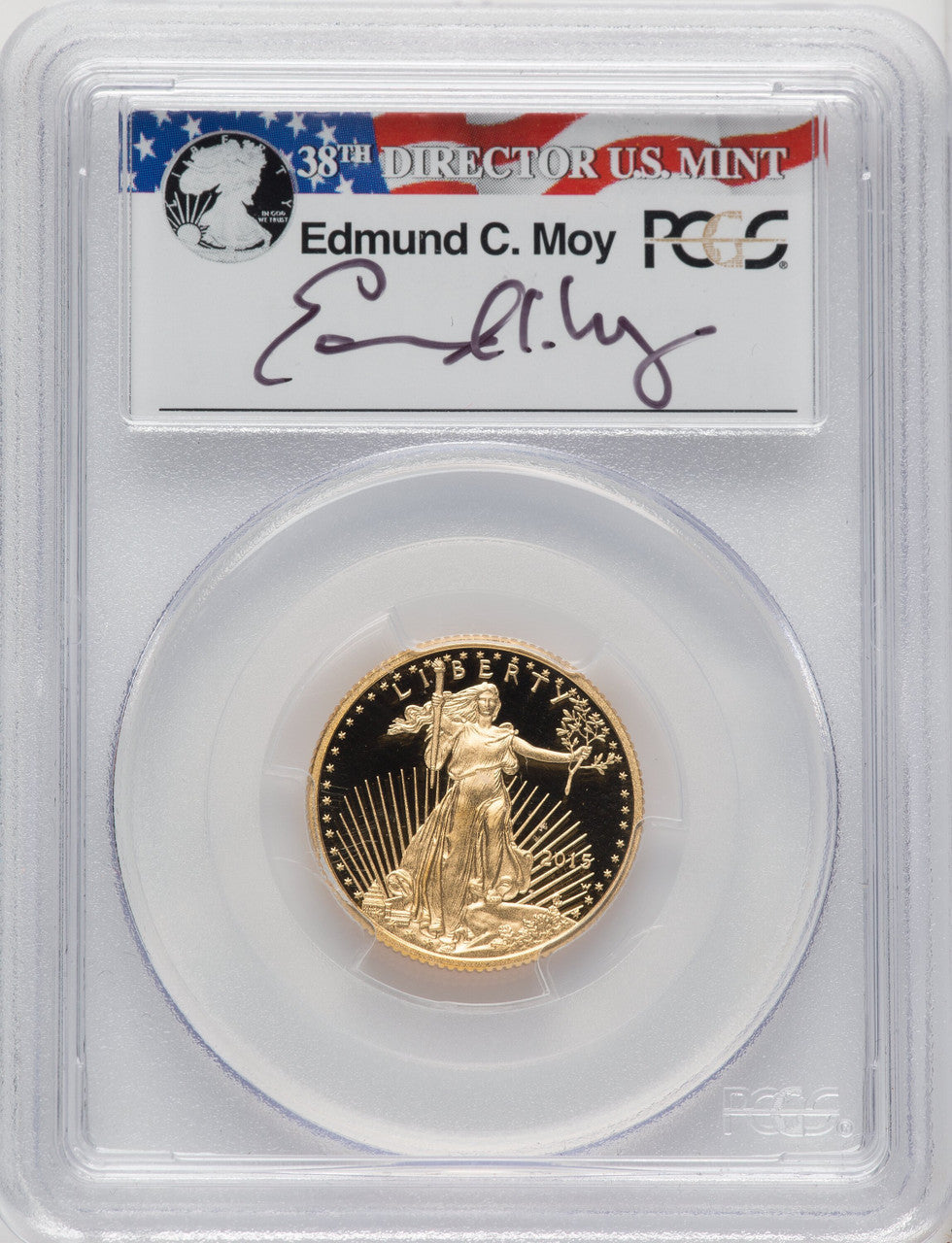 2015-W Gold American Eagle 4-Coin Set FDI PCGS PR70 Moy Signed