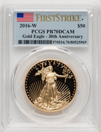 2016-W Gold American Eagle 4-Coin Set PCGS PR70