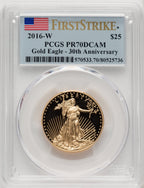2016-W Gold American Eagle 4-Coin Set PCGS PR70