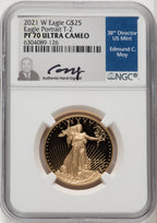 2021-W T2 Gold American Eagle 4-Coin Set NGC PF70 Moy Signed