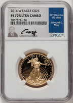 2014-W Gold American Eagle 4-Coin Set NGC PF70 Moy Signed