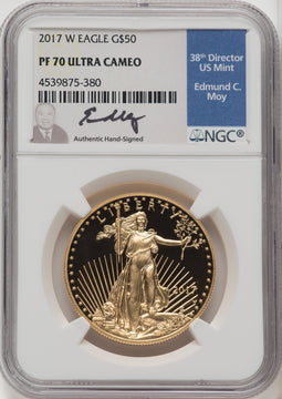 2017-W Gold American Eagle 4-Coin Set NGC PF70 Moy Signed