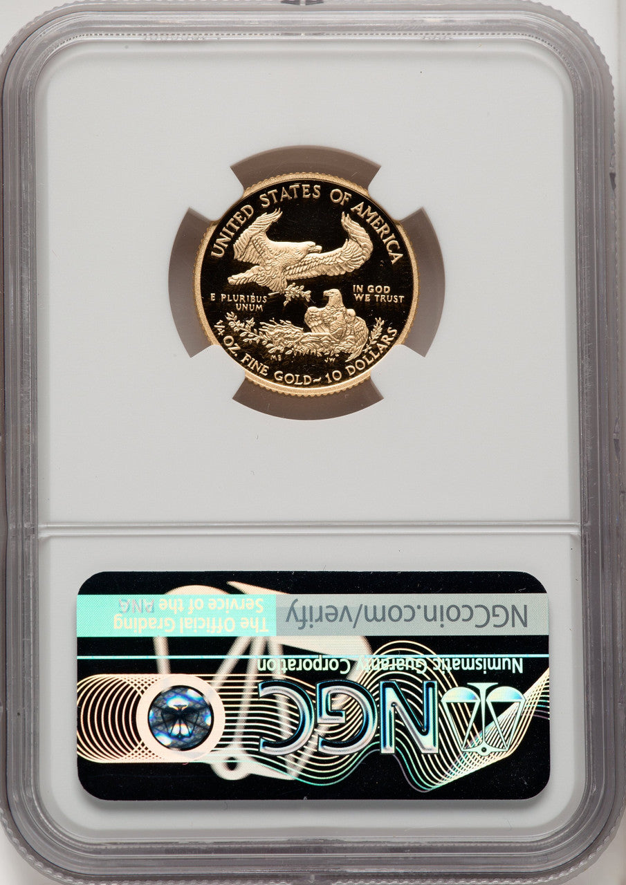 2014-W Gold American Eagle 4-Coin Set NGC PF70 Moy Signed
