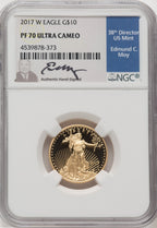 2017-W Gold American Eagle 4-Coin Set NGC PF70 Moy Signed