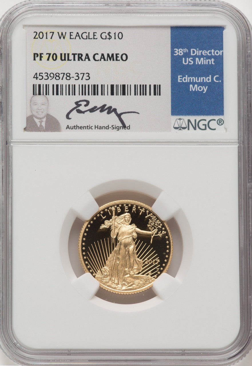 2017-W Gold American Eagle 4-Coin Set NGC PF70 Moy Signed