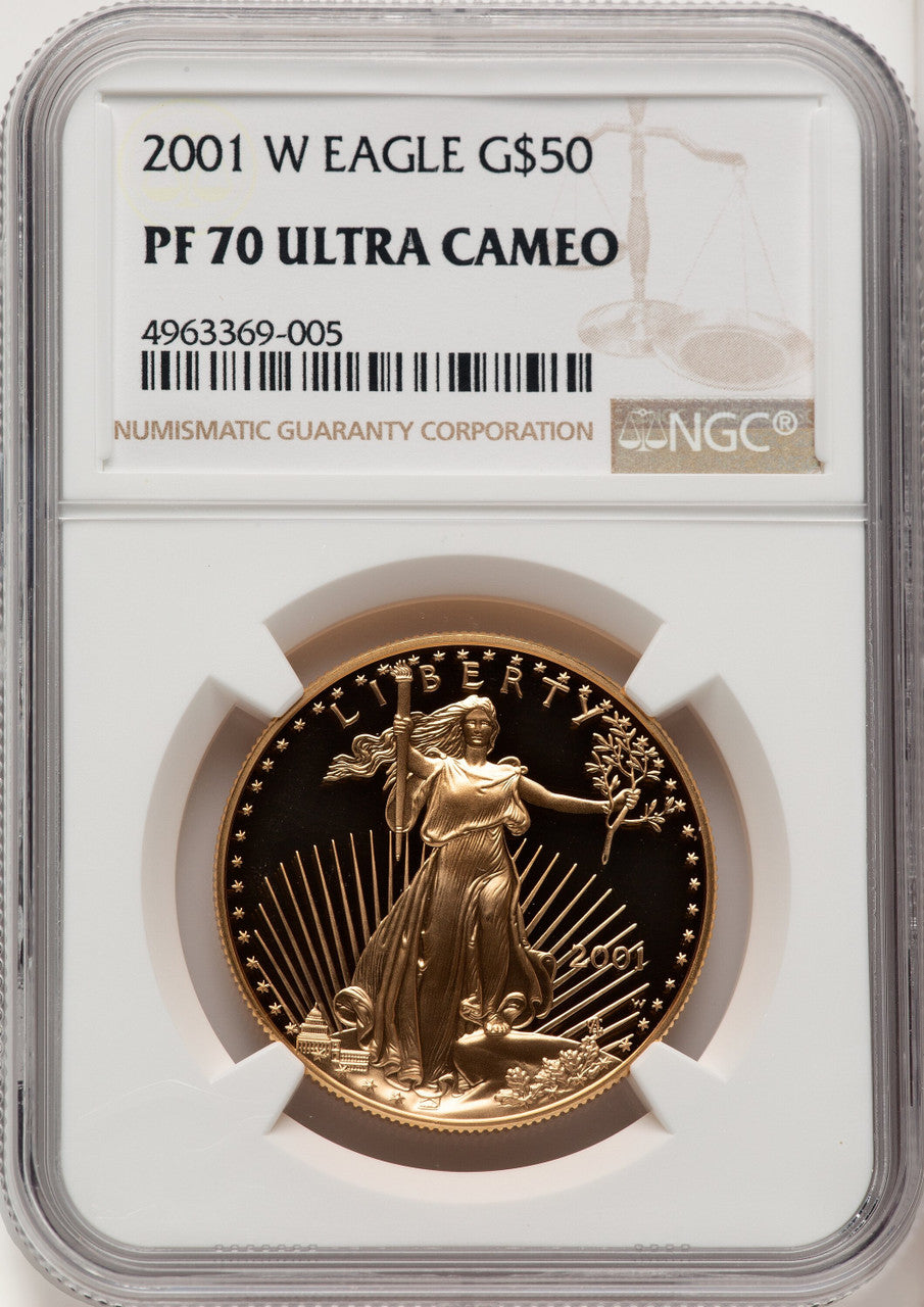 2001-W Gold American Eagle 4-Coin Set NGC PF70