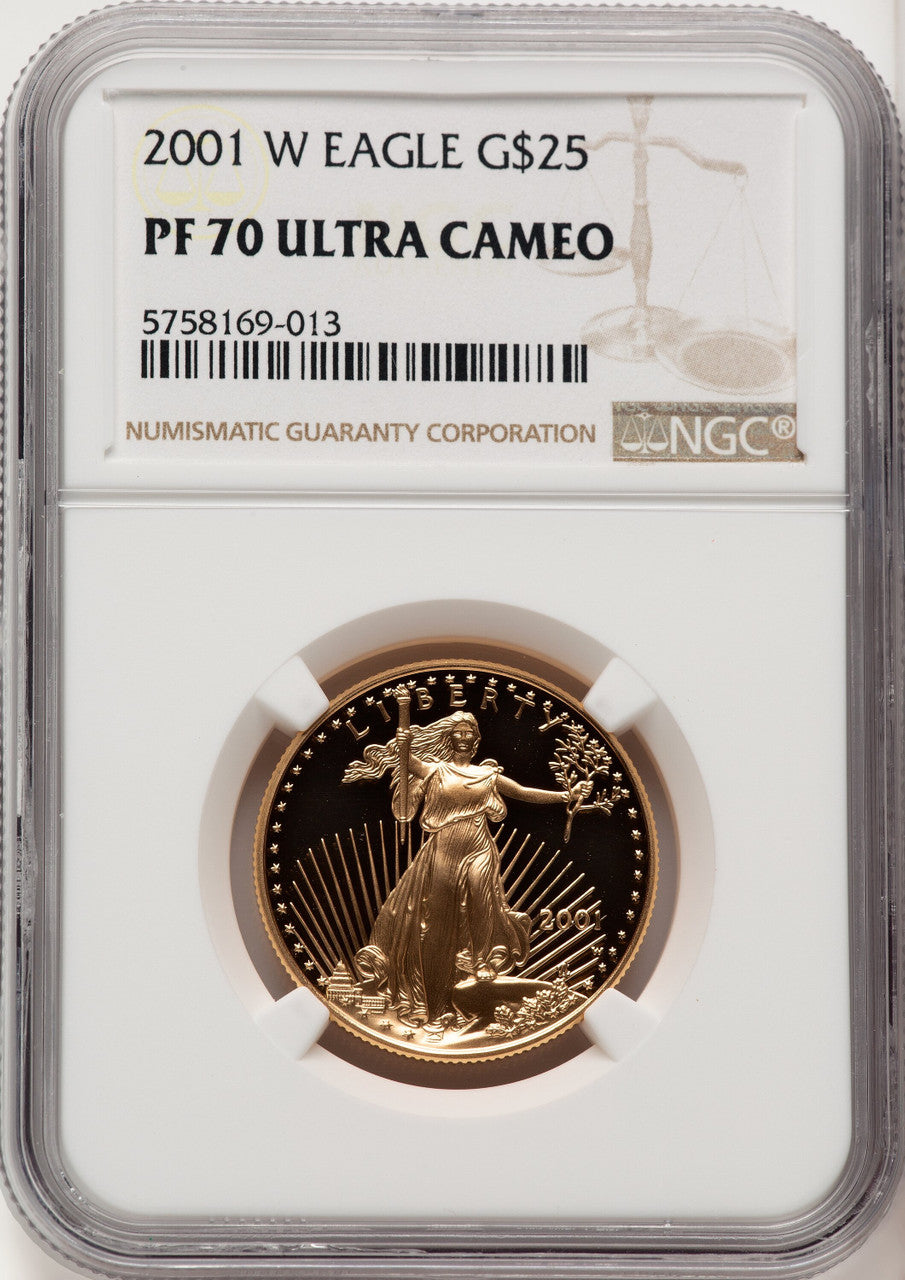 2001-W Gold American Eagle 4-Coin Set NGC PF70