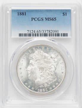 1881 Morgan Silver Dollar PCGS MS65