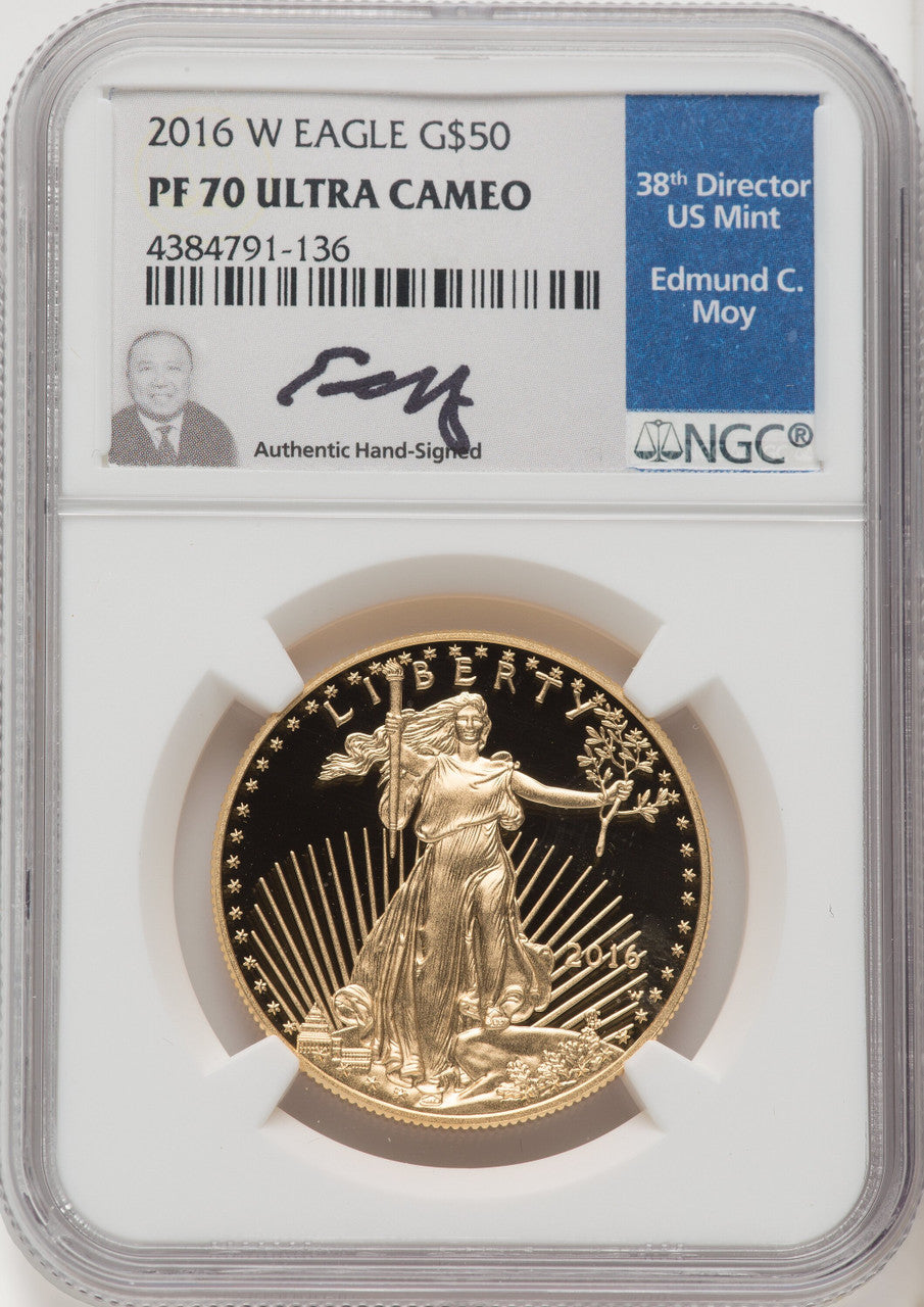 2016-W Gold American Eagle 4-Coin Set NGC PF70 Moy Signed