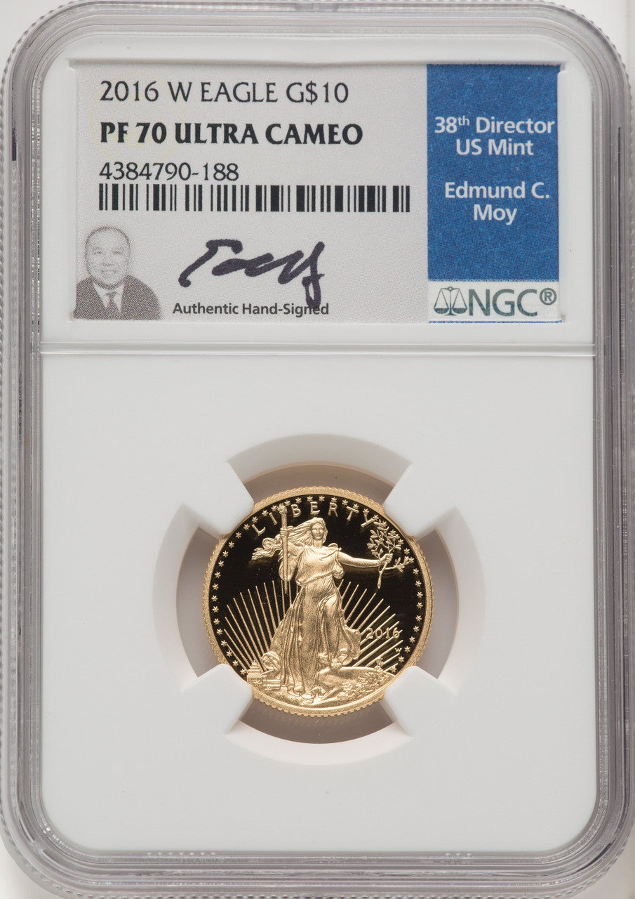 2016-W Gold American Eagle 4-Coin Set NGC PF70 Moy Signed