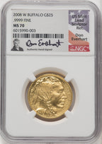 2008-W Gold Buffalos 4-Coin Set NGC MS70 Don Everhart