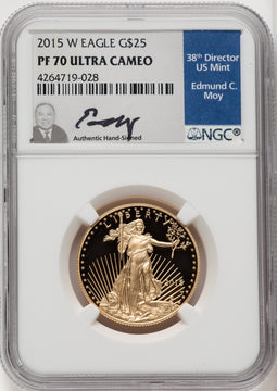 2015-W Gold American Eagle 4-Coin Set NGC PF70 Moy Signed