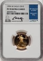 1994-W Gold American Eagle 4-Coin Set NGC PF70 Moy Signed