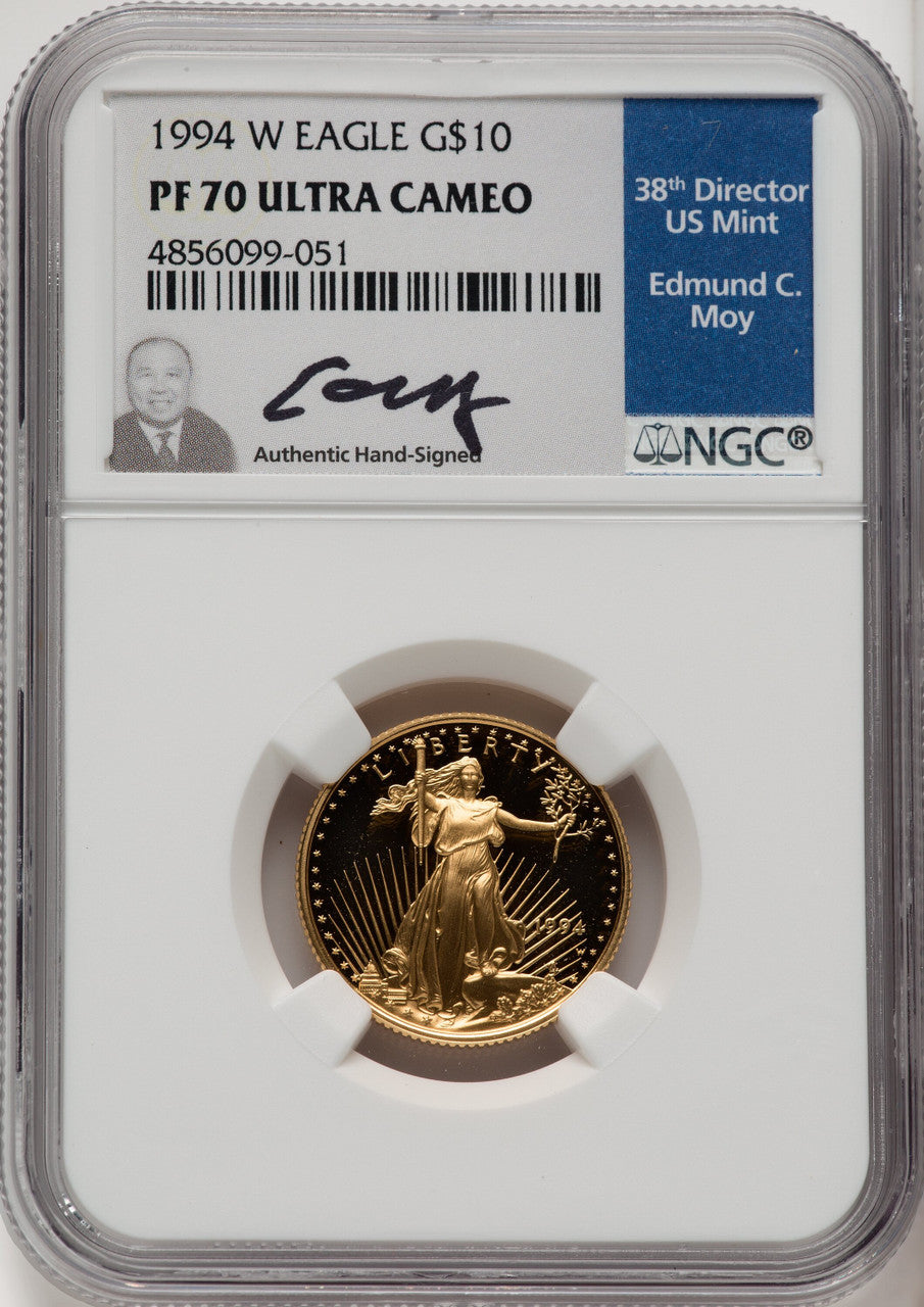 1994-W Gold American Eagle 4-Coin Set NGC PF70 Moy Signed
