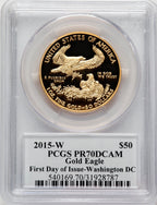 2015-W Gold American Eagle 4-Coin Set FDI Washington PCGS PR70 Ed Moy
