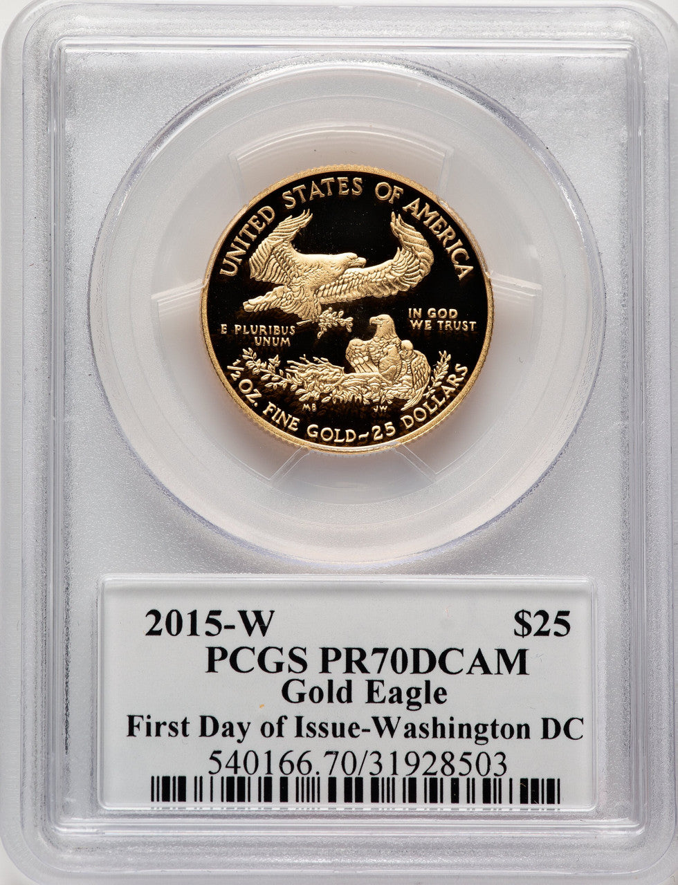 2015-W Gold American Eagle 4-Coin Set FDI Washington PCGS PR70 Ed Moy