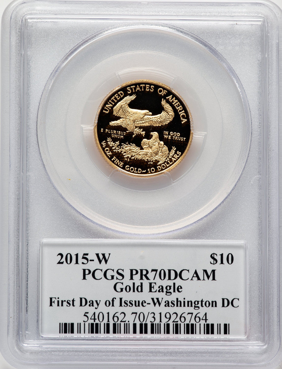 2015-W Gold American Eagle 4-Coin Set FDI Washington PCGS PR70 Ed Moy