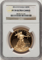 2014-W Gold American Eagle 4-Coin Set NGC PF70
