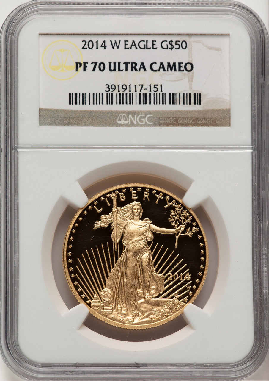 2014-W Gold American Eagle 4-Coin Set NGC PF70