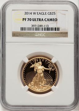 2014-W Gold American Eagle 4-Coin Set NGC PF70