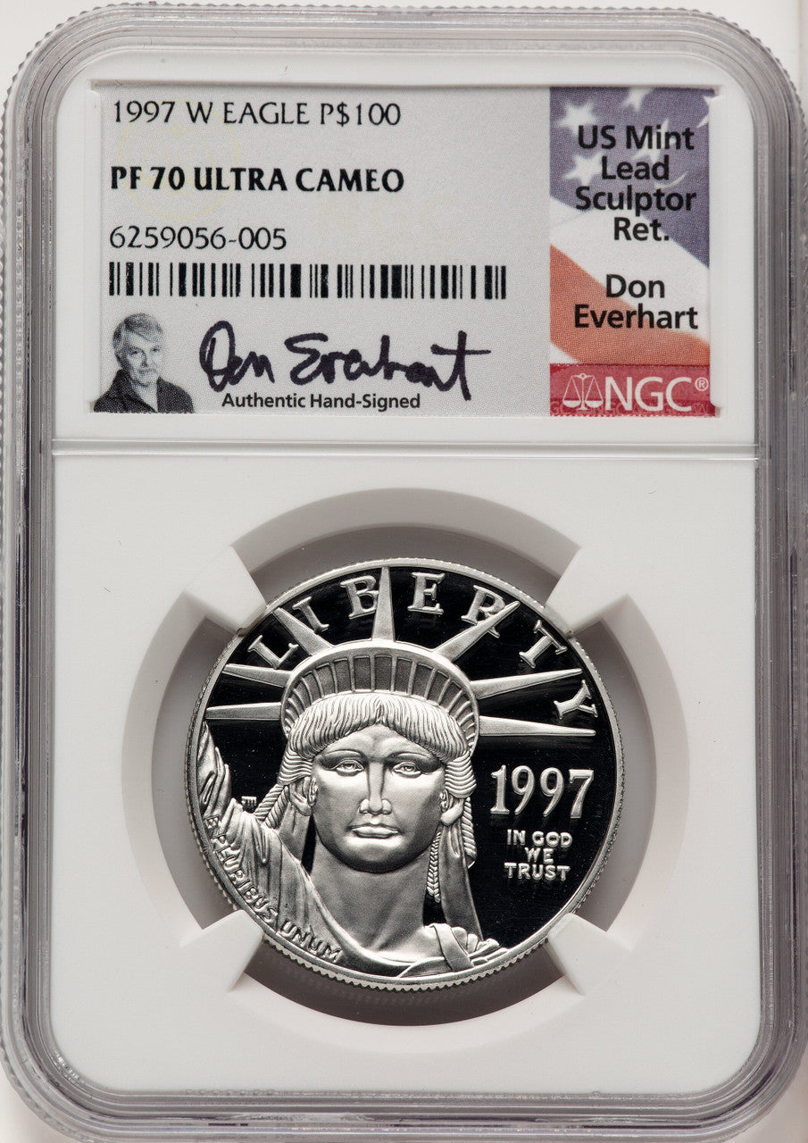 1997-W Platinum American Eagle 4-Coin Set NGC PF70 Everhart