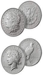 2026-W Morgan and Peace Dollar Enhanced 2-Coin Set CAC MS70 FDD Battlefield Label