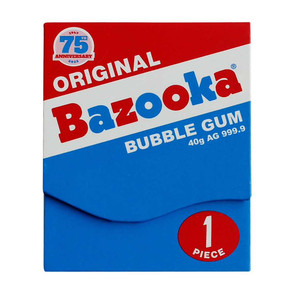 75th Anniversary Bazooka Joe® 40 Gram .9999 Silver Wafer with Comic Strip Box