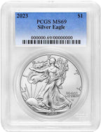 1986-2025 American Silver Eagle 41-pc Set PCGS MS69 (3 PCGS Boxes)