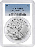 1986-2025 American Silver Eagle 41-pc Set PCGS MS69 (3 PCGS Boxes)