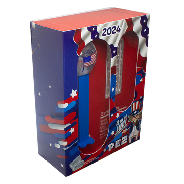 2024 PEZ® Gift Set w/4th of July Dispenser & 6x5 g Silver Wafers