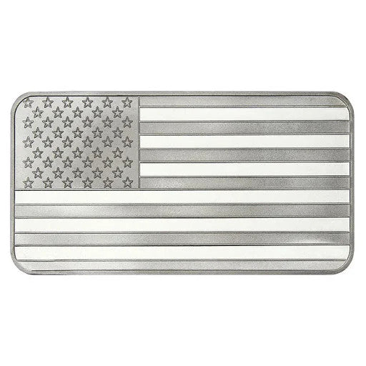 10 oz. Highland Mint Silver Bar U.S. Flag Design