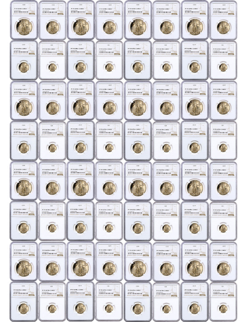 1986-2025 American Gold Eagles Complete Date Run NGC PF70 Set of 156
